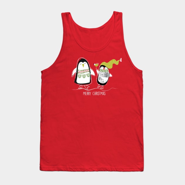Holiday penguins Tank Top by tfinn